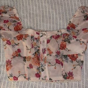 Floral Bustier Crop Top